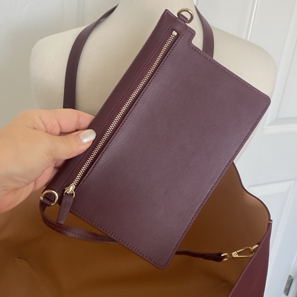 Leatherology Belmont Structured Tote with Zip Wallet/Wristlet NWOT - Picture 6 of 13